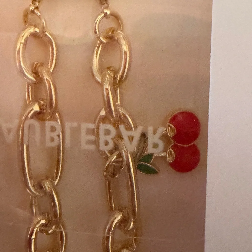 BaubleBar Gold-Tone Charm Chain with Fruit and Floral Charms